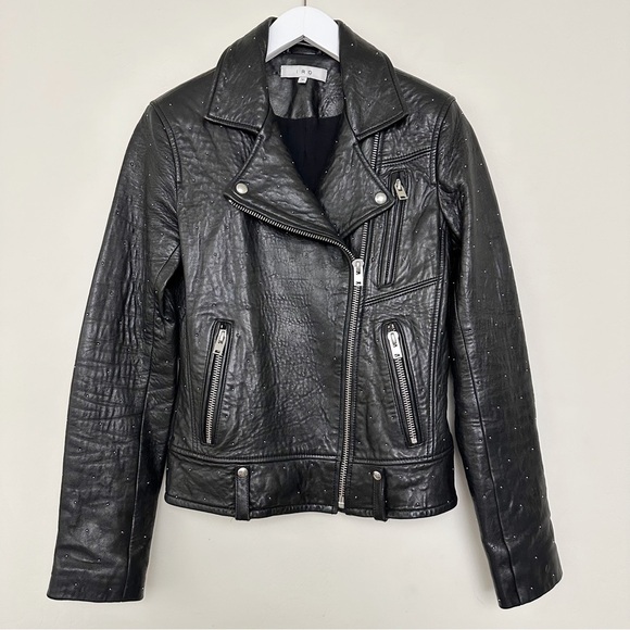 IRO Vamy Studded Leather Biker Jacket - Picture 3 of 15